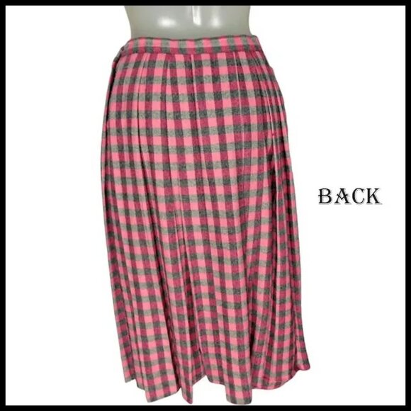 Pleated Skirt Plaid Preppy Girl Plaid Old Money Core Academia - 50s VINTAGE - Picture 4 of 14